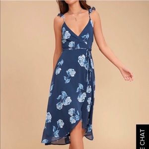 Lulus floral wrap dress